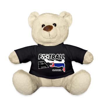 Football Fever Slovakia - Teddy Bear - black - Front