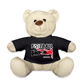 Football Fever Albania - Teddy Bear - black - Front