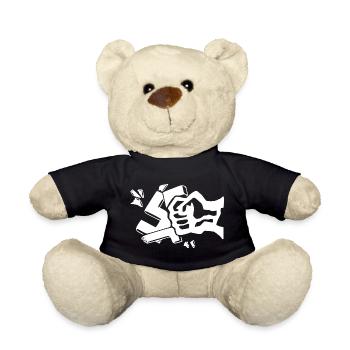 Contre les nazis contre le poing droit - Nounours - noir - Devant