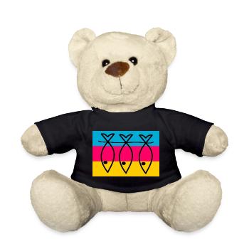 FISH. SARDINE. APRIL FOOLS. SEA. OCEAN - Teddy Bear - black - Front