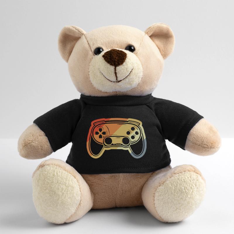 Vintage Game Controller Drawing Teddy Bear