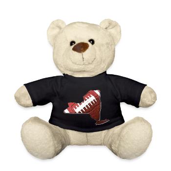 New York (United States) | real football | Map - Teddy Bear - black - Front