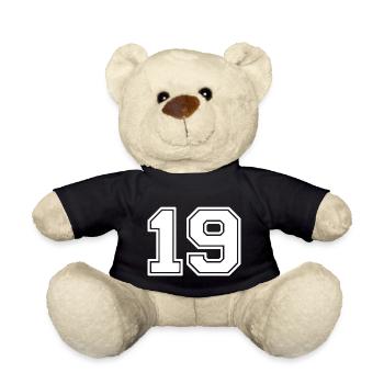 19 - Teddy Bear - black - Front