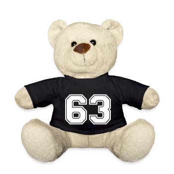 63 - Teddy Bear - black - Front