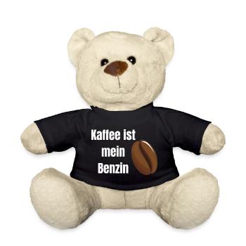 Kaffee ist mein Benzin - Teddy - Schwarz - Vorne