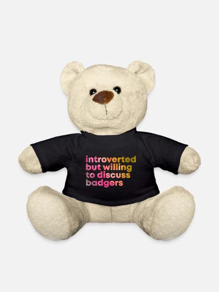 Badger Badger Badger - Teddy Bear - black