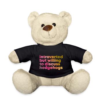 Hedgehog - Teddy Bear - black - Front