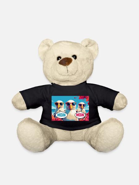 Moin Moin Möwen - Teddy - Schwarz