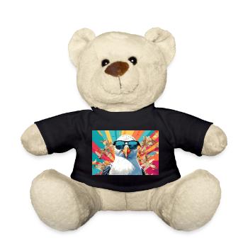 Coole Möwe im Getümmel - Teddy - Schwarz - Vorne