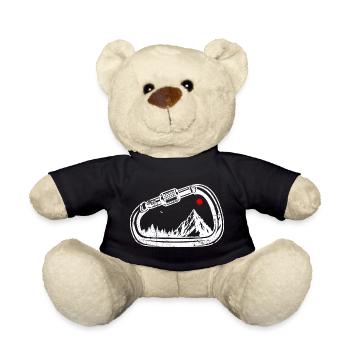 Graphique du mousqueton de l’arête alpine - Nounours - noir - Devant