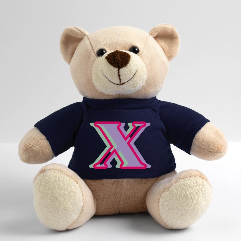 Multicolored letter x Teddy Bear