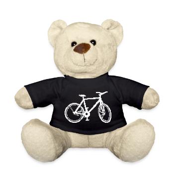 Retro Fahrrad Linie Kunst Design - Teddy - Schwarz - Vorne