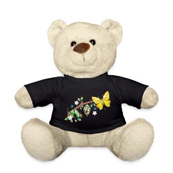 From caterpillar to butterfly - life cycle - Teddy Bear - black - Front