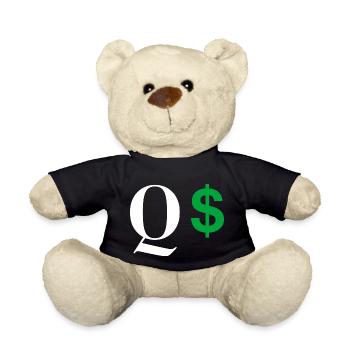 Letter q dollar - Teddy Bear - black - Front