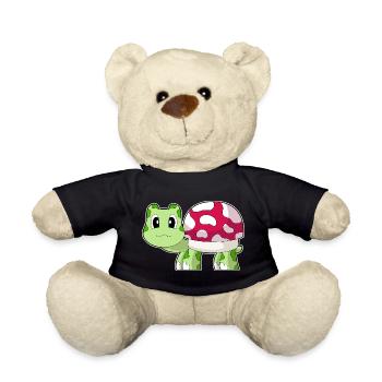 Turtle Mushroom - Teddy Bear - black - Front