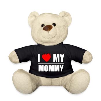 Conception de la police « J’aime ma maman » - Nounours - noir - Devant