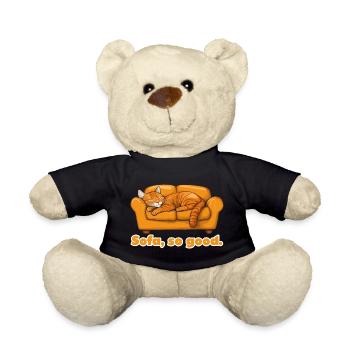 Sofa, So Good Cat Nap - Teddy Bear - black - Front