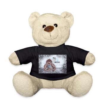 Fill is trying to drink hot coffee - Teddy - Schwarz - Vorne