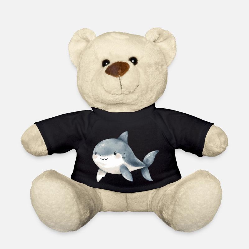 small shark - Teddy Bear - black