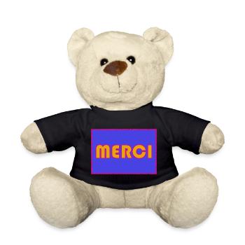 MISTRESS. MASTER. THANK YOU. THANK YOU MISTRESS. GIFT. - Teddy Bear - black - Front