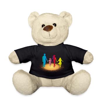 Bunte Familie im Sonnenlicht - Teddy - Schwarz - Vorne