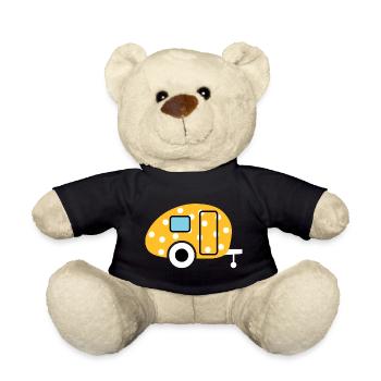 Caravan Egg Points Caravan Dots Camper Camping - Nounours - noir - Devant