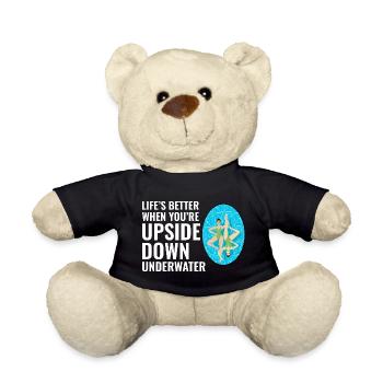 Das Leben ist besser, wenn man kopfüber unter Wasser schwimmt - Teddy - Schwarz - Vorne