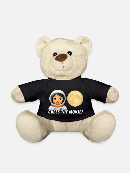 Weltraum-Explorer mit Mondbild - Teddy - Schwarz