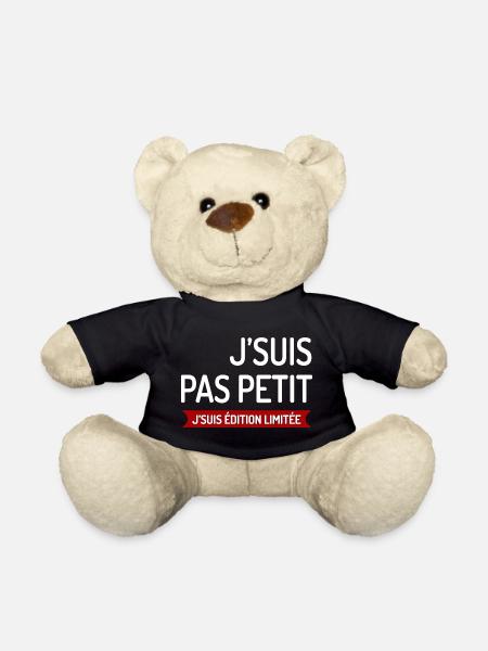 T SHIRT J'SUIS PAS PETIT J'SUIS ÉDITION LIMITÉE  - Nounours - noir