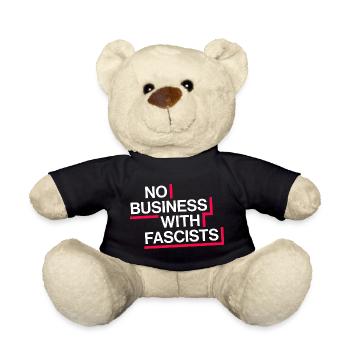 NO BUSINESS WITH FASCISTS - Teddy Bear - black - Front