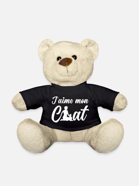 I LOVE MY CAT! - Teddy Bear - black