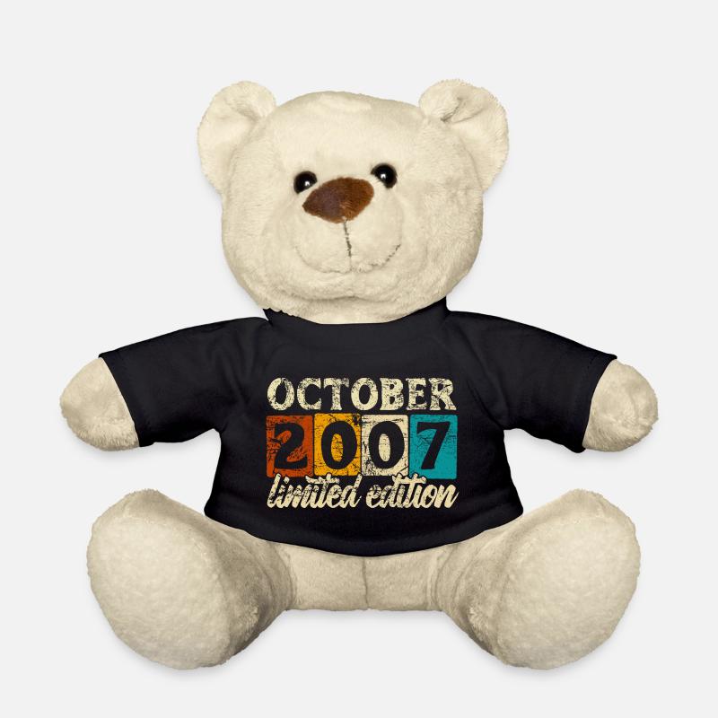 Limited Edition Oktober 2007 Geburtstag Geschenk - Teddy - Schwarz
