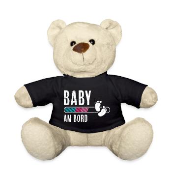 Expectant mothers BABY ON BOARD Funny - Teddy Bear - black - Front