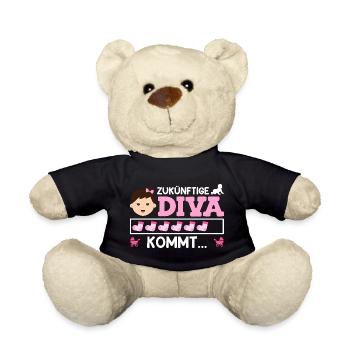 Bald Mama ZUKÜNFTIGE DIVA KOMMT Lustiges - Teddy - Schwarz - Vorne