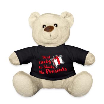 Le plus susceptible de secouer les cadeaux Noël Fun - Nounours - noir - Devant