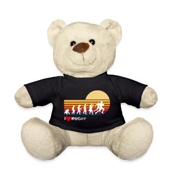Rugby Retro Evolution Sunset - Teddy Bear - black - Front