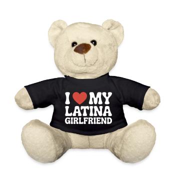 I Love My Latina Girlfriend Valentinstag - Teddy - Schwarz - Vorne