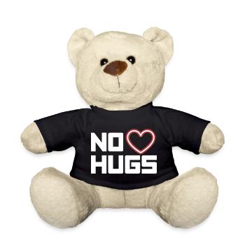No Hugs Please Keep Your Distance Hug Anti Social - Teddy Bear - black - Front