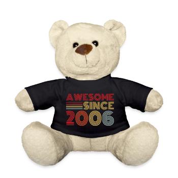 Vintage 2006 Retro 2006 Birthday Gift - Teddy Bear - black - Front