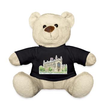 Cambridge King's College Chapel University Art - Teddy Bear - black - Front