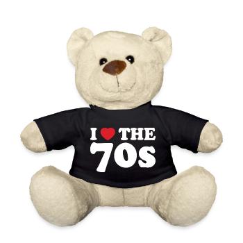 I love retro 70s - Teddy Bear - black - Front