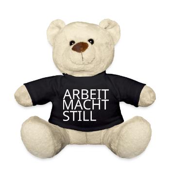 Le travail vous immobilise – Chemise de travail - Nounours - noir - Devant