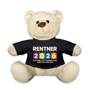 Pensioners 2026: No plan, but time - Teddy Bear - black - Front