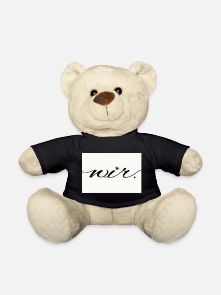 wir. – modernes Liebesstatement Shirt - Teddy - Schwarz