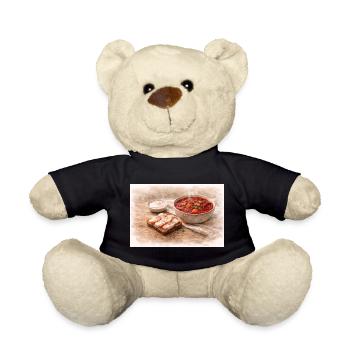 Borsch with Salo - Teddy Bear - black - Front