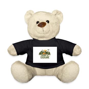 Born to Explore Outdoor Abenteuer - Teddy - Schwarz - Vorne