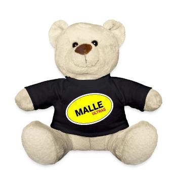 Malle Ultras Gelb Oval Sticker - Teddy - Schwarz - Vorne