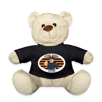Soldering Digga Police Cartoon - Teddy Bear - black - Front