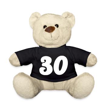 30. 30 YEARS. 30th ANNIVERSARY. 30 YEARS ANNIVERSARY. - Teddy Bear - black - Front