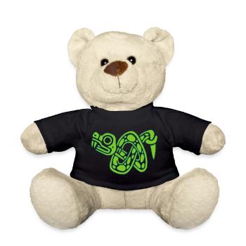 Grüner Schlangenknoten - Teddy - Schwarz - Vorne